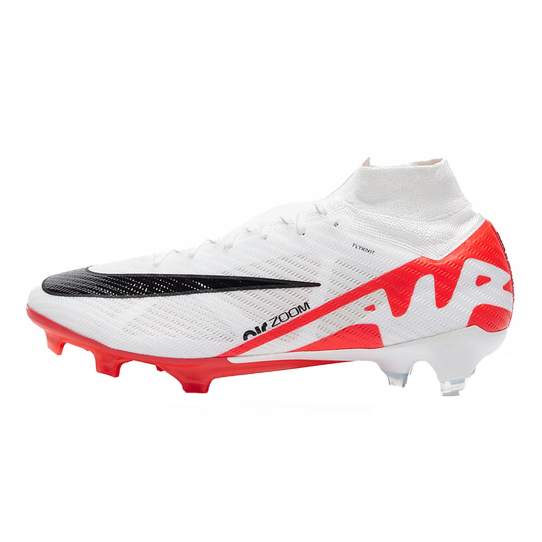 Zoom Superfly Elite FG White/Black/Bright Crimson – NUMBER 10