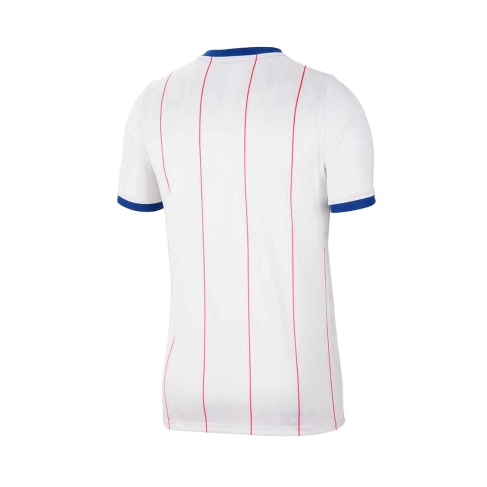 Nike Chelsea Stadium Youth Third Shirt 26/27, blue football jersey with team logo and Nike branding, front view.