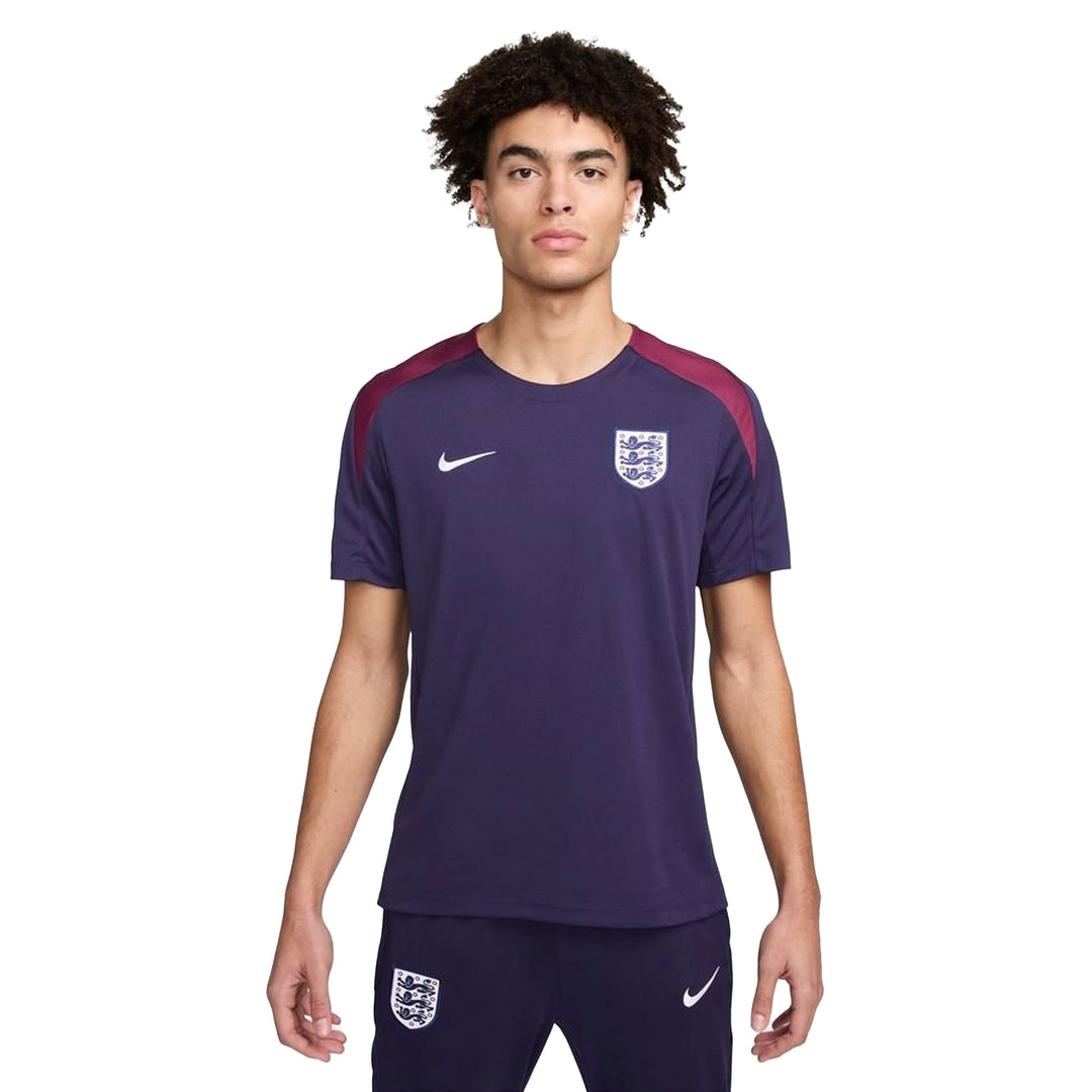 England Dri-Fit Strike Shirt 23/24 - Purple Ink/Rosewood/White - Nike - NUMBER 10