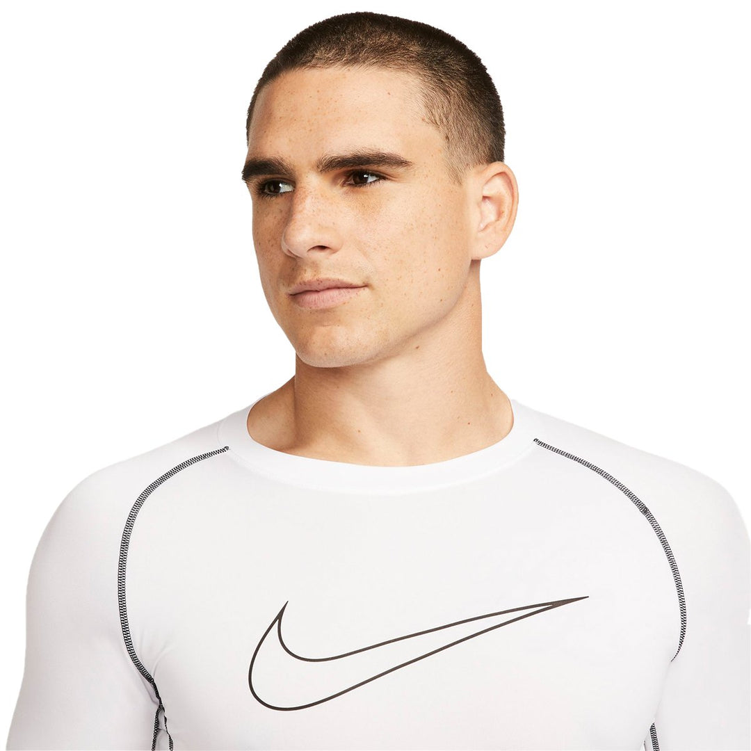 Pro Dri-Fit Tight Top SS White/Black - Nike - NUMBER 10