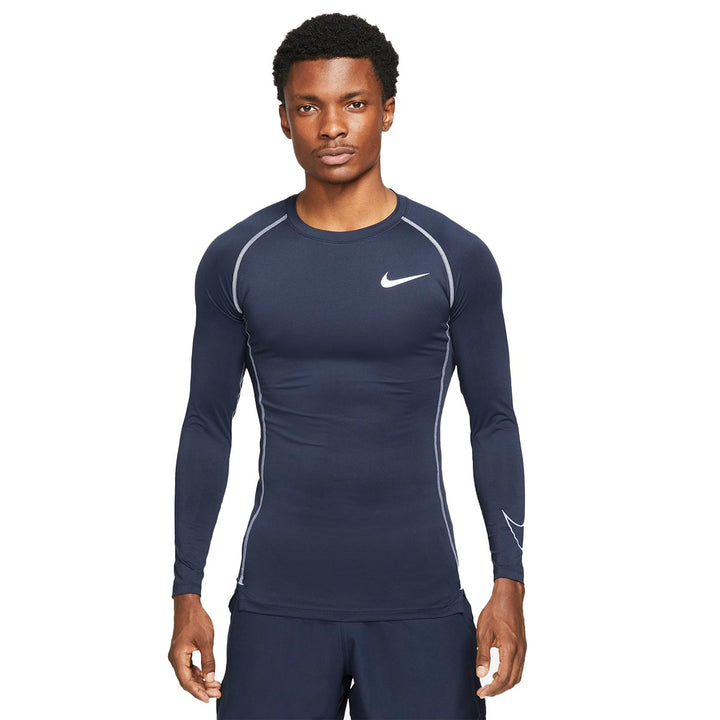 Pro Dri-Fit Tight Top LS Obsidian/Iron Purple - Nike - NUMBER 10