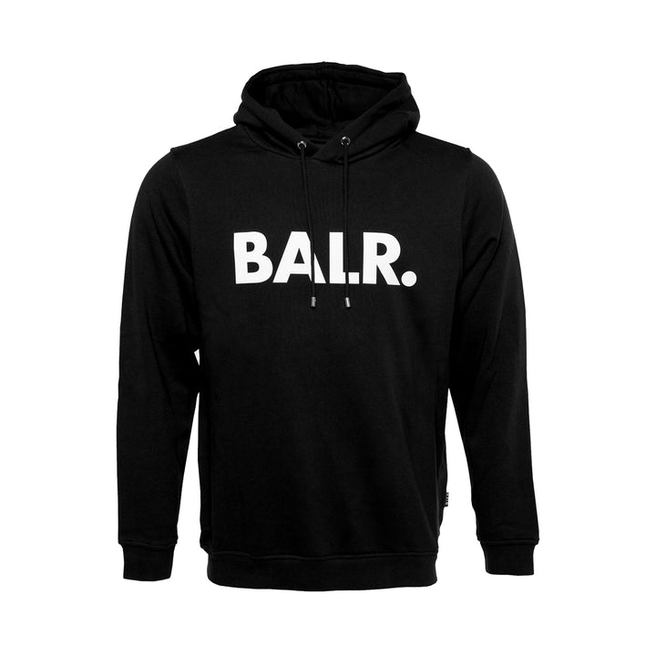 Brand Straight Hoodie Jet Black - Balr - NUMBER 10