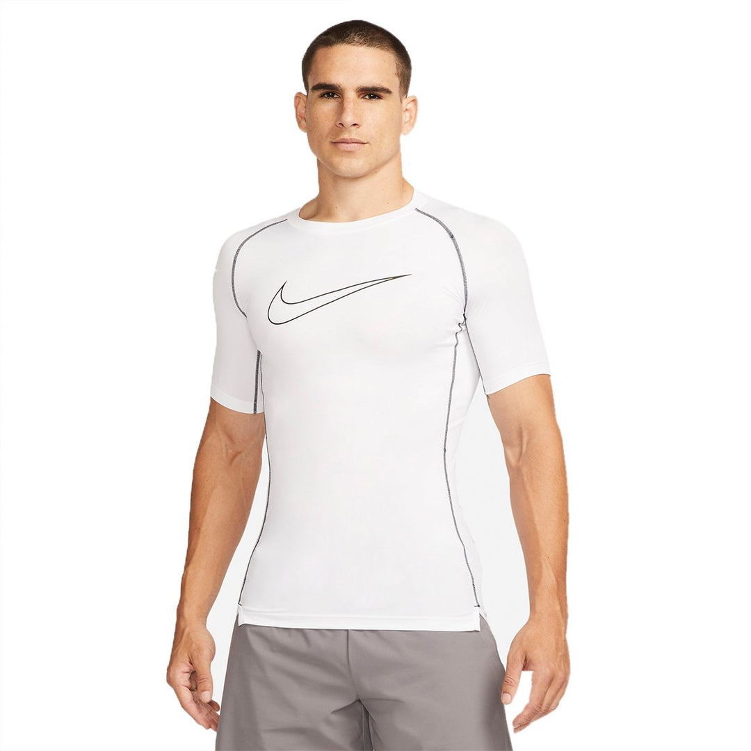 Pro Dri-Fit Tight Top SS White/Black - Nike - NUMBER 10