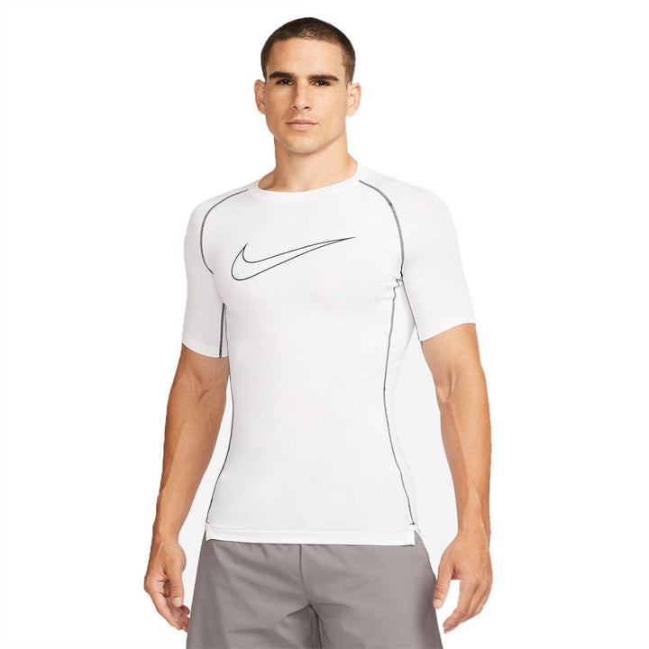 Pro Dri-Fit Tight Top SS White/Black - Nike - NUMBER 10